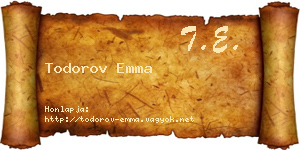 Todorov Emma névjegykártya
