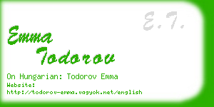 emma todorov business card